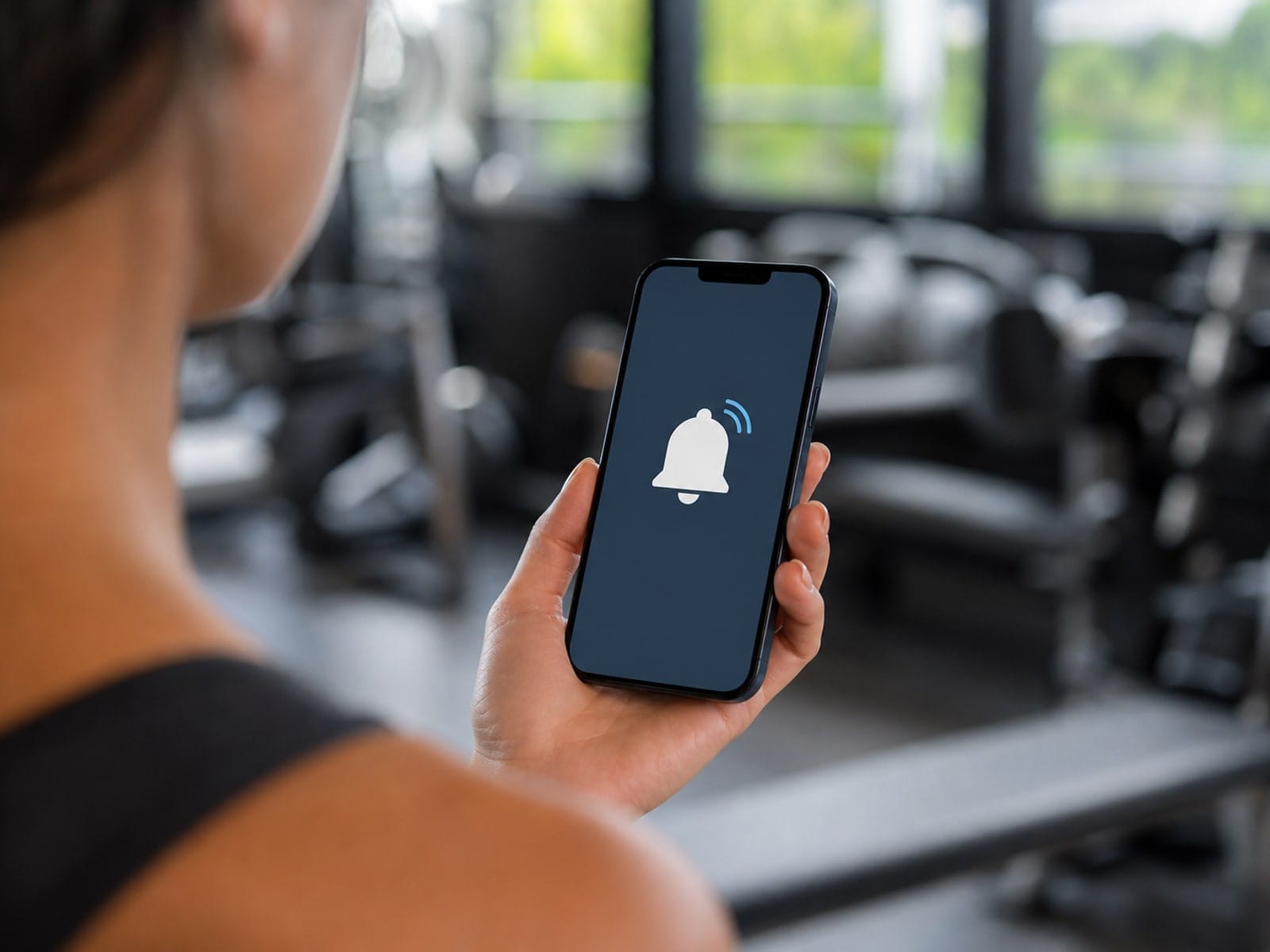 Notificação de lembrete de aula no celular do aluno